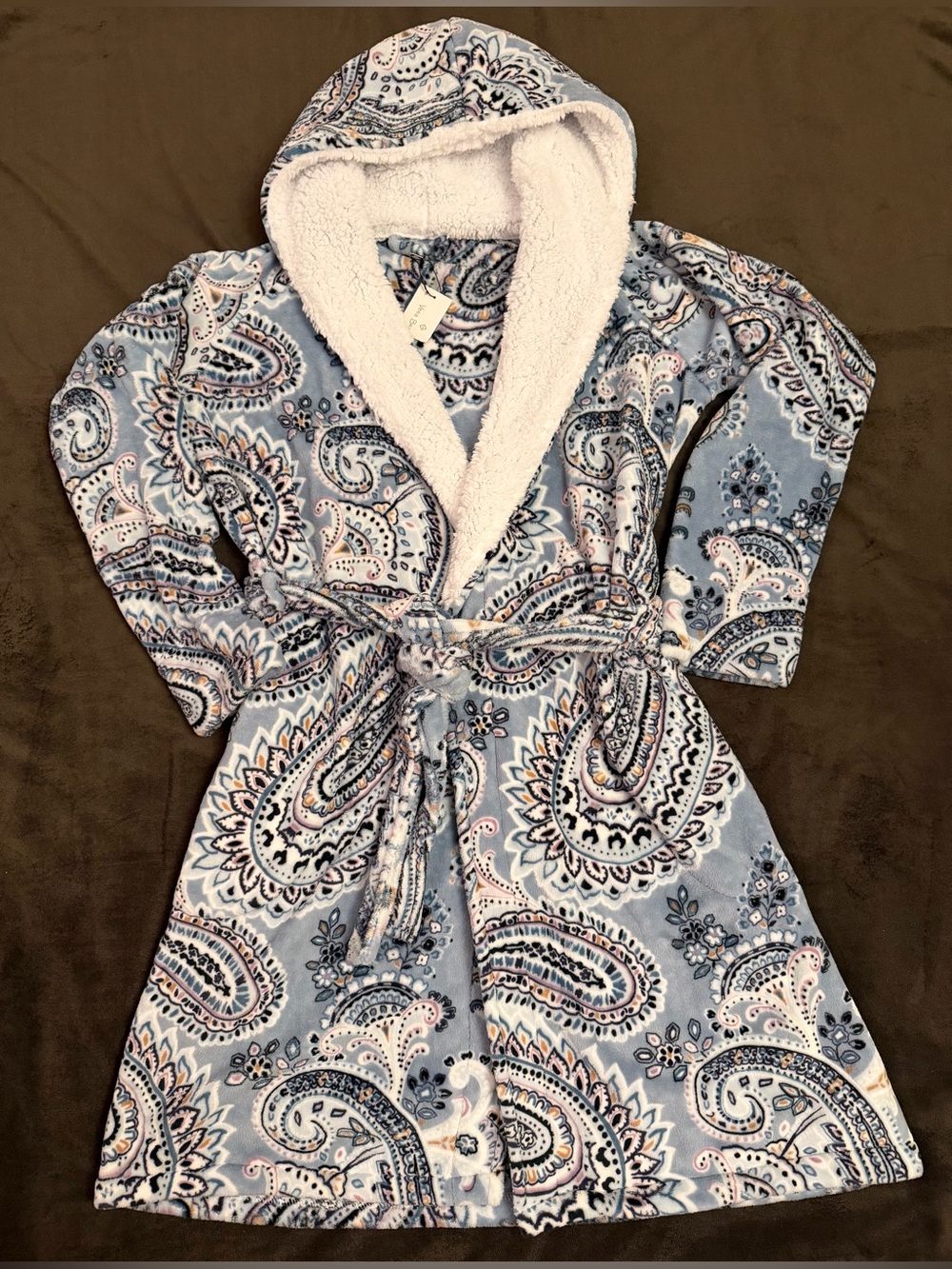 Vera Bradley Plush Robe with Pockets and Hood, NWT Luxury Bathrobe